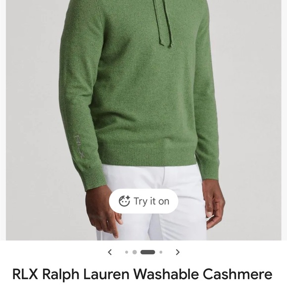 Ralph Lauren RLX Blue Green Hoodie cashmere,washable - Picture 15 of 15